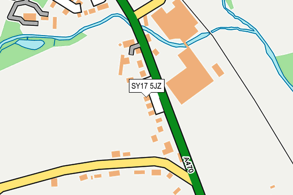 SY17 5JZ map - OS OpenMap – Local (Ordnance Survey) SY17 5JZ map - OS OpenMap – Local (Ordnance Survey)