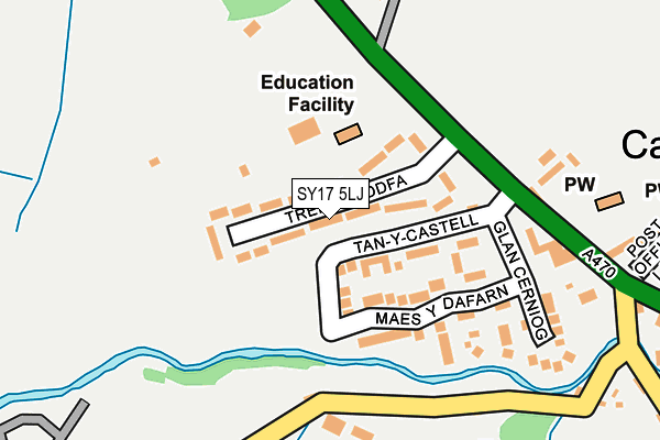 SY17 5LJ map - OS OpenMap – Local (Ordnance Survey) SY17 5LJ map - OS OpenMap – Local (Ordnance Survey)