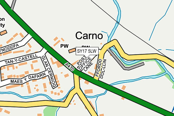 SY17 5LW map - OS OpenMap – Local (Ordnance Survey) SY17 5LW map - OS OpenMap – Local (Ordnance Survey)