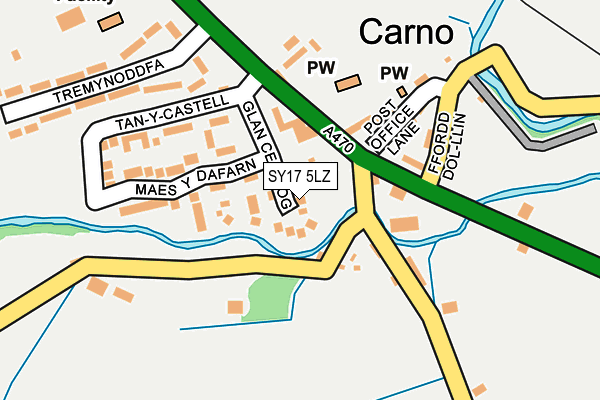 SY17 5LZ map - OS OpenMap – Local (Ordnance Survey) SY17 5LZ map - OS OpenMap – Local (Ordnance Survey)