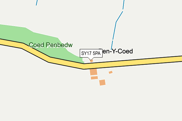 SY17 5PA map - OS OpenMap – Local (Ordnance Survey) SY17 5PA map - OS OpenMap – Local (Ordnance Survey)