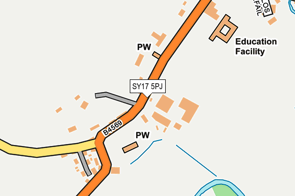 SY17 5PJ map - OS OpenMap – Local (Ordnance Survey) SY17 5PJ map - OS OpenMap – Local (Ordnance Survey)