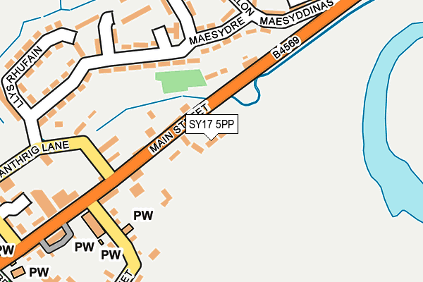 SY17 5PP map - OS OpenMap – Local (Ordnance Survey) SY17 5PP map - OS OpenMap – Local (Ordnance Survey)