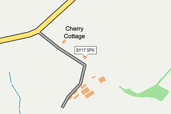 SY17 5PX map - OS OpenMap – Local (Ordnance Survey) SY17 5PX map - OS OpenMap – Local (Ordnance Survey)