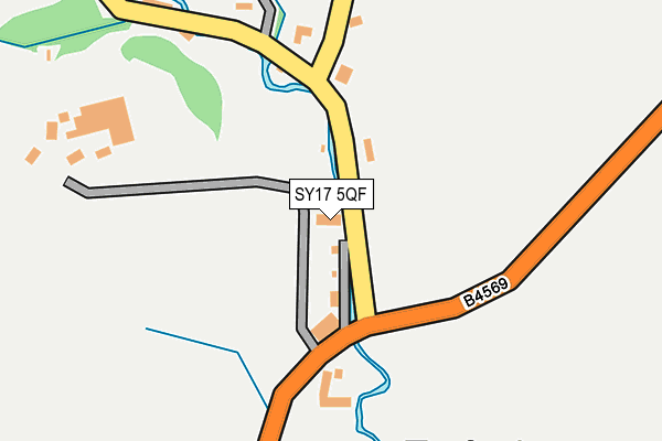 SY17 5QF map - OS OpenMap – Local (Ordnance Survey) SY17 5QF map - OS OpenMap – Local (Ordnance Survey)