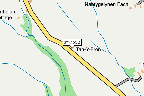 SY17 5QQ map - OS OpenMap – Local (Ordnance Survey) SY17 5QQ map - OS OpenMap – Local (Ordnance Survey)