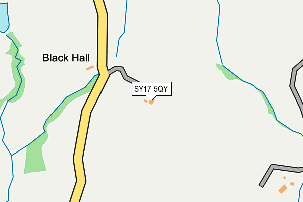 SY17 5QY map - OS OpenMap – Local (Ordnance Survey) SY17 5QY map - OS OpenMap – Local (Ordnance Survey)