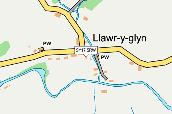 SY17 5RW map - OS OpenMap – Local (Ordnance Survey) SY17 5RW map - OS OpenMap – Local (Ordnance Survey)