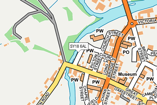 SY18 6AL map - OS OpenMap – Local (Ordnance Survey) SY18 6AL map - OS OpenMap – Local (Ordnance Survey)