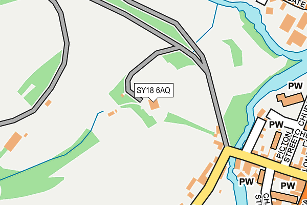 SY18 6AQ map - OS OpenMap – Local (Ordnance Survey) SY18 6AQ map - OS OpenMap – Local (Ordnance Survey)