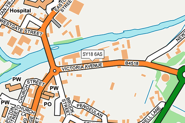 SY18 6AS map - OS OpenMap – Local (Ordnance Survey) SY18 6AS map - OS OpenMap – Local (Ordnance Survey)