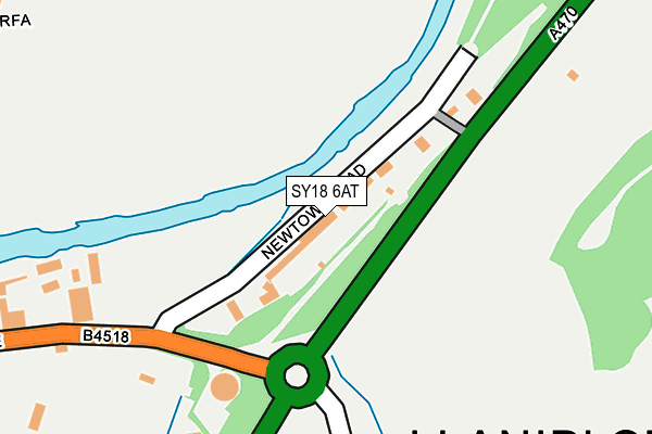 SY18 6AT map - OS OpenMap – Local (Ordnance Survey) SY18 6AT map - OS OpenMap – Local (Ordnance Survey)