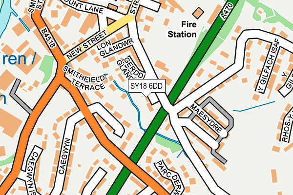 SY18 6DD map - OS OpenMap – Local (Ordnance Survey) SY18 6DD map - OS OpenMap – Local (Ordnance Survey)