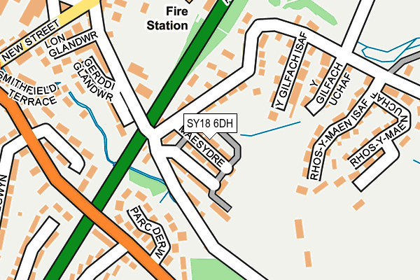 SY18 6DH map - OS OpenMap – Local (Ordnance Survey) SY18 6DH map - OS OpenMap – Local (Ordnance Survey)