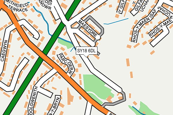SY18 6DL map - OS OpenMap – Local (Ordnance Survey) SY18 6DL map - OS OpenMap – Local (Ordnance Survey)