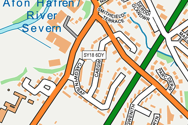 SY18 6DY map - OS OpenMap – Local (Ordnance Survey) SY18 6DY map - OS OpenMap – Local (Ordnance Survey)