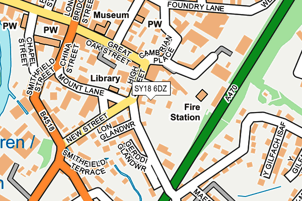SY18 6DZ map - OS OpenMap – Local (Ordnance Survey) SY18 6DZ map - OS OpenMap – Local (Ordnance Survey)