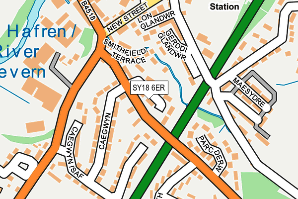 SY18 6ER map - OS OpenMap – Local (Ordnance Survey)