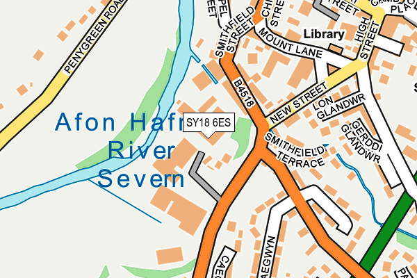 SY18 6ES map - OS OpenMap – Local (Ordnance Survey) SY18 6ES map - OS OpenMap – Local (Ordnance Survey)