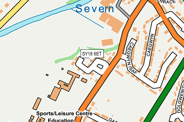 SY18 6ET map - OS OpenMap – Local (Ordnance Survey) SY18 6ET map - OS OpenMap – Local (Ordnance Survey)