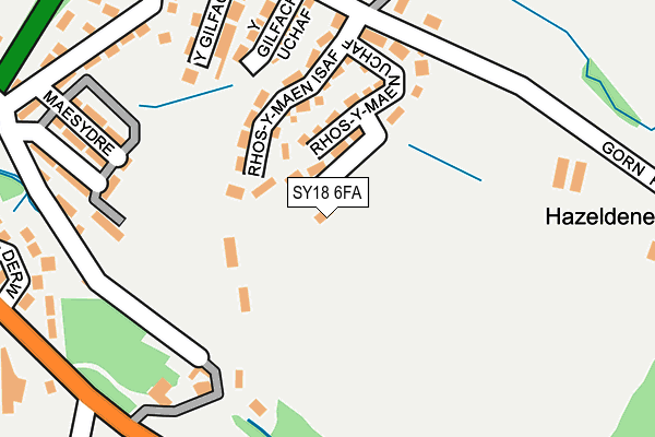 SY18 6FA map - OS OpenMap – Local (Ordnance Survey) SY18 6FA map - OS OpenMap – Local (Ordnance Survey)