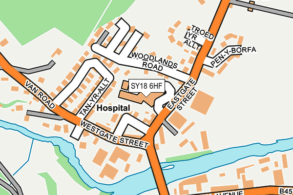 SY18 6HF map - OS OpenMap – Local (Ordnance Survey) SY18 6HF map - OS OpenMap – Local (Ordnance Survey)