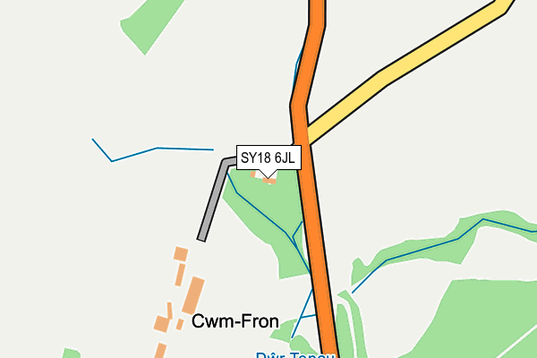 SY18 6JL map - OS OpenMap – Local (Ordnance Survey) SY18 6JL map - OS OpenMap – Local (Ordnance Survey)
