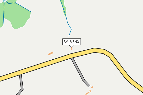 SY18 6NX map - OS OpenMap – Local (Ordnance Survey) SY18 6NX map - OS OpenMap – Local (Ordnance Survey)