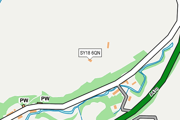 SY18 6QN map - OS OpenMap – Local (Ordnance Survey) SY18 6QN map - OS OpenMap – Local (Ordnance Survey)