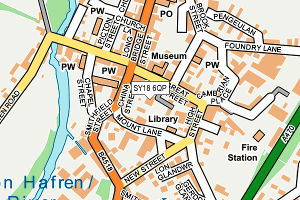 SY18 6QP map - OS OpenMap – Local (Ordnance Survey) SY18 6QP map - OS OpenMap – Local (Ordnance Survey)