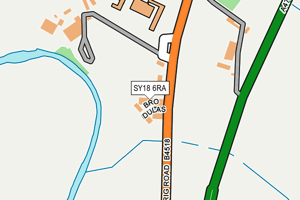 SY18 6RA map - OS OpenMap – Local (Ordnance Survey) SY18 6RA map - OS OpenMap – Local (Ordnance Survey)