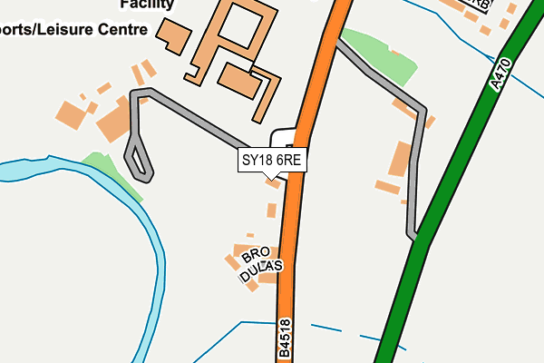 SY18 6RE map - OS OpenMap – Local (Ordnance Survey) SY18 6RE map - OS OpenMap – Local (Ordnance Survey)