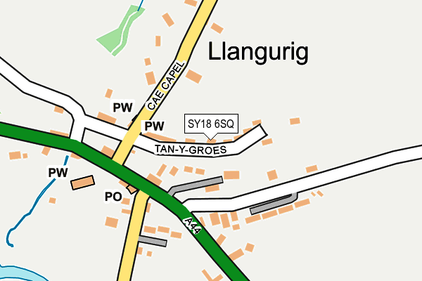 SY18 6SQ map - OS OpenMap – Local (Ordnance Survey) SY18 6SQ map - OS OpenMap – Local (Ordnance Survey)