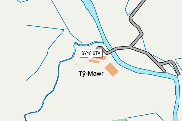 SY18 6TA map - OS OpenMap – Local (Ordnance Survey) SY18 6TA map - OS OpenMap – Local (Ordnance Survey)