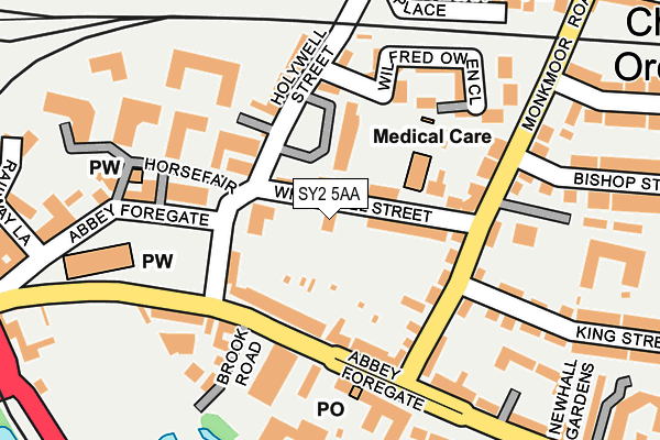 SY2 5AA map - OS OpenMap – Local (Ordnance Survey) SY2 5AA map - OS OpenMap – Local (Ordnance Survey)