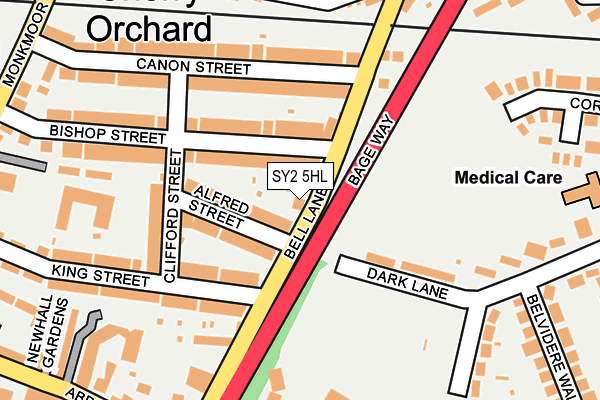 SY2 5HL map - OS OpenMap – Local (Ordnance Survey)