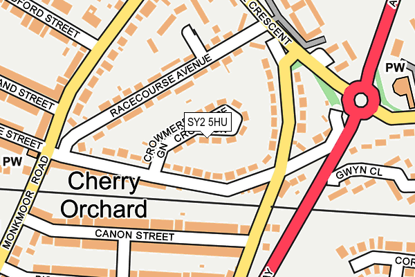 SY2 5HU map - OS OpenMap – Local (Ordnance Survey) SY2 5HU map - OS OpenMap – Local (Ordnance Survey)