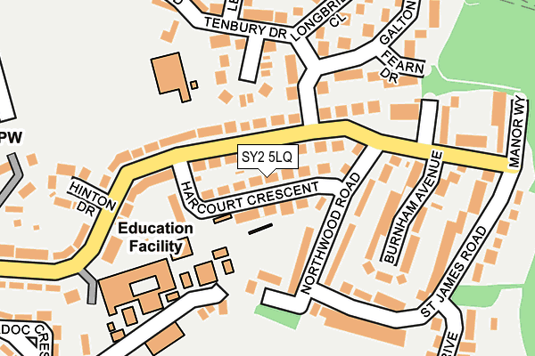 SY2 5LQ map - OS OpenMap – Local (Ordnance Survey) SY2 5LQ map - OS OpenMap – Local (Ordnance Survey)