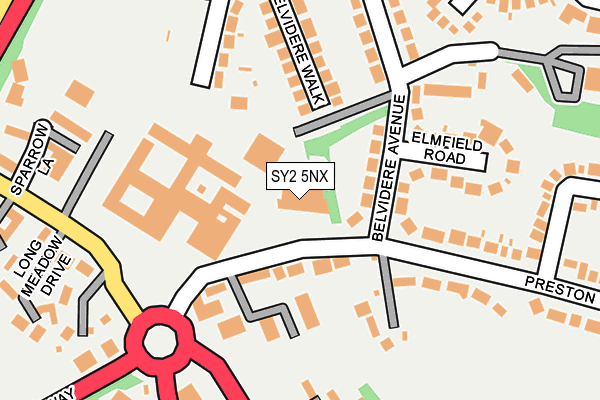 SY2 5NX map - OS OpenMap – Local (Ordnance Survey) SY2 5NX map - OS OpenMap – Local (Ordnance Survey)