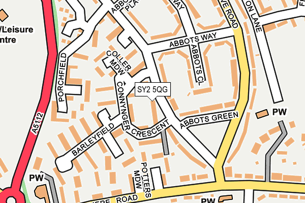 SY2 5QG map - OS OpenMap – Local (Ordnance Survey) SY2 5QG map - OS OpenMap – Local (Ordnance Survey)