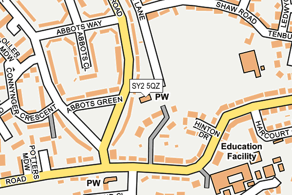 SY2 5QZ map - OS OpenMap – Local (Ordnance Survey) SY2 5QZ map - OS OpenMap – Local (Ordnance Survey)