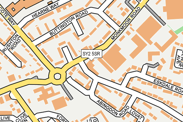 SY2 5SR map - OS OpenMap – Local (Ordnance Survey) SY2 5SR map - OS OpenMap – Local (Ordnance Survey)