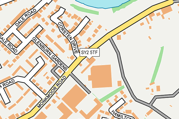 SY2 5TF map - OS OpenMap – Local (Ordnance Survey) SY2 5TF map - OS OpenMap – Local (Ordnance Survey)