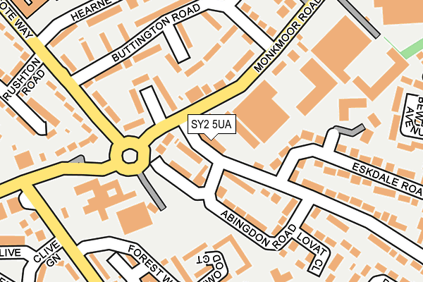 SY2 5UA map - OS OpenMap – Local (Ordnance Survey) SY2 5UA map - OS OpenMap – Local (Ordnance Survey)