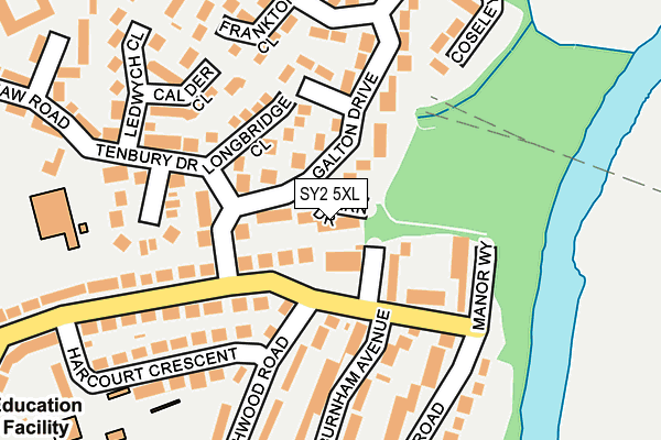 SY2 5XL map - OS OpenMap – Local (Ordnance Survey) SY2 5XL map - OS OpenMap – Local (Ordnance Survey)