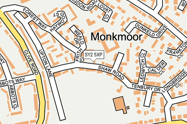 SY2 5XP map - OS OpenMap – Local (Ordnance Survey) SY2 5XP map - OS OpenMap – Local (Ordnance Survey)