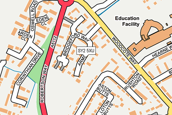 SY2 5XU map - OS OpenMap – Local (Ordnance Survey) SY2 5XU map - OS OpenMap – Local (Ordnance Survey)