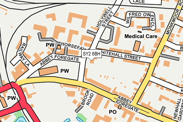 SY2 6BH map - OS OpenMap – Local (Ordnance Survey) SY2 6BH map - OS OpenMap – Local (Ordnance Survey)
