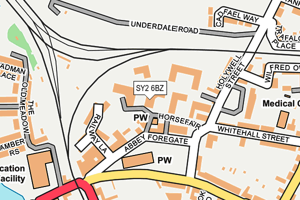 SY2 6BZ map - OS OpenMap – Local (Ordnance Survey) SY2 6BZ map - OS OpenMap – Local (Ordnance Survey)
