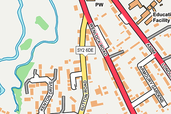 SY2 6DE map - OS OpenMap – Local (Ordnance Survey) SY2 6DE map - OS OpenMap – Local (Ordnance Survey)